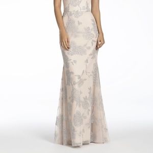 Hayley Paige Bridemaid Dress 52007 in almond size 8